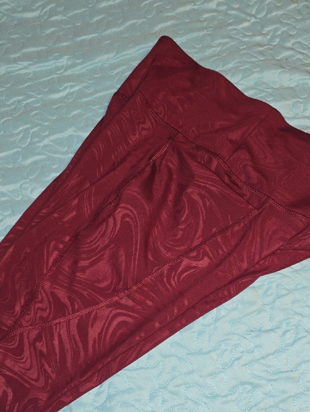 Avia Burgundy Yoga Pant with Black Racerback Crop With Built In Sport Bra - Picture 11 of 14
